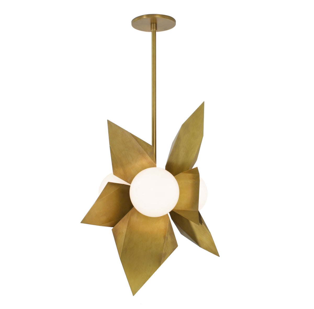 Florence 3 Pendant shown in Heirloom Brass