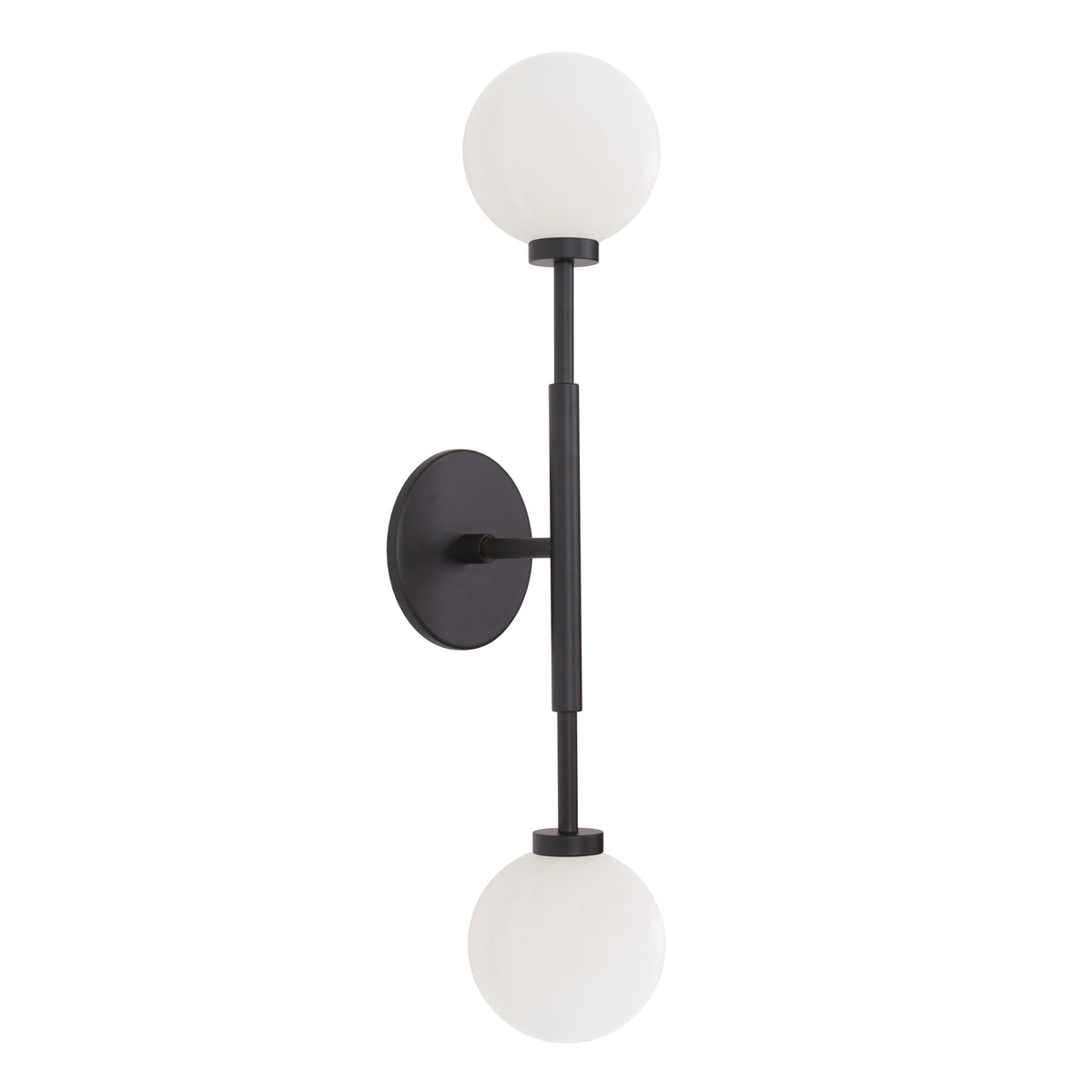 Heron Double Sconce shown in Matte Black