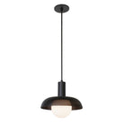 Lexi Large Pendant shown with Matte Black Perforated Shade Finish and Matte Black Fixture Finish