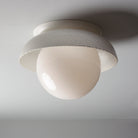 Lexi Large 8” shown with a Perforated shade in White and White Metal finish canopy