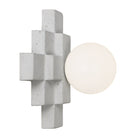 Mason Sconce shown in Cloud Concrete