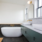Moss 8" shown in Brass. Interior design by Hatch Works Austin. Photo by Robert Gomez