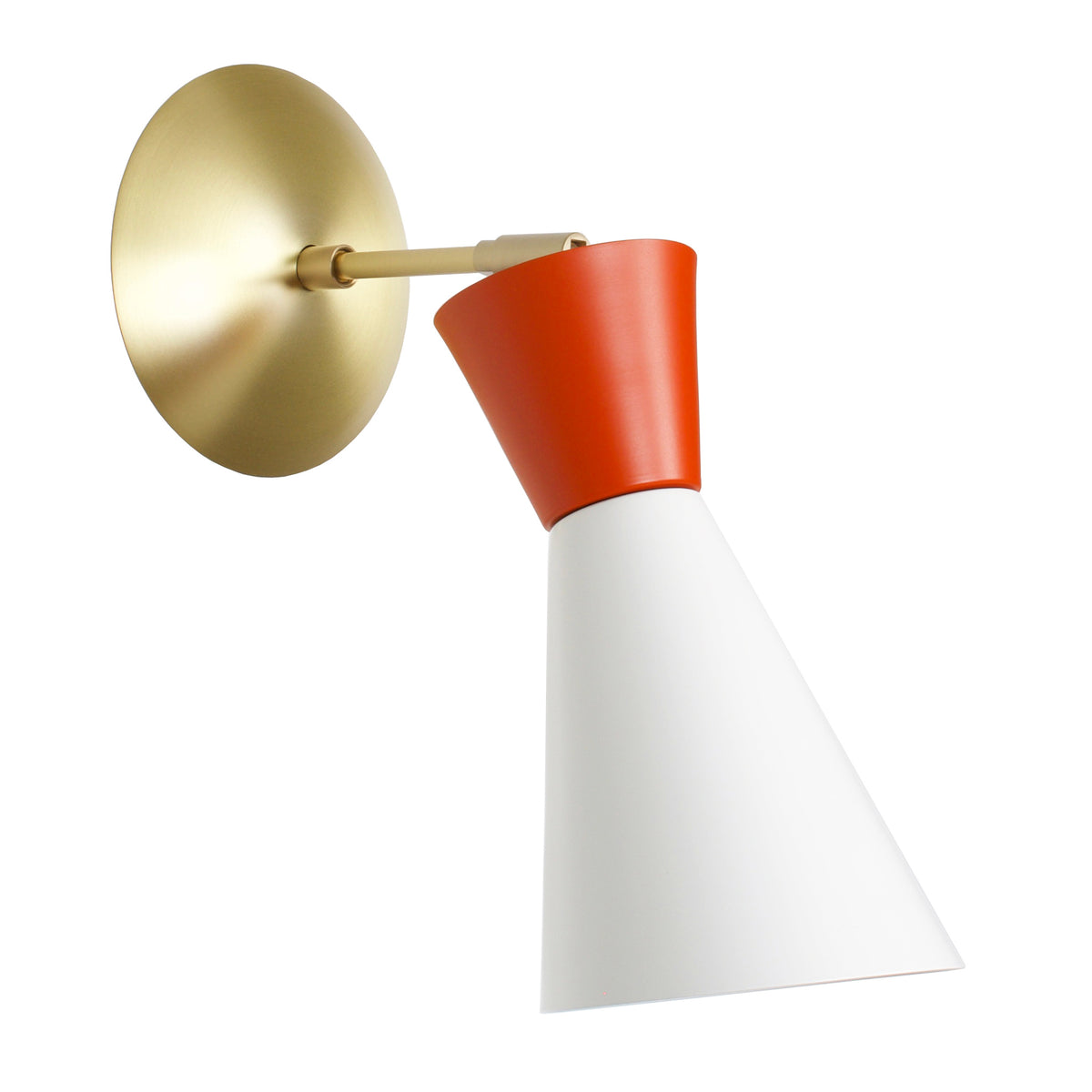 Tryon shown in Brass with Persimmon and White
