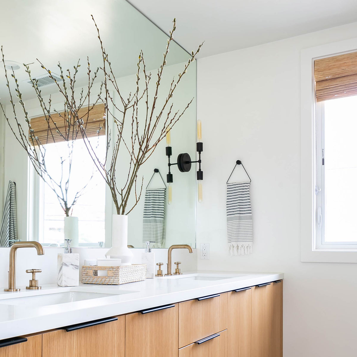 Vista 2 shown in Matte Black  with Black Stained wood. Interior Design by Allison Merritt Design. Photo by Ryan Garvin