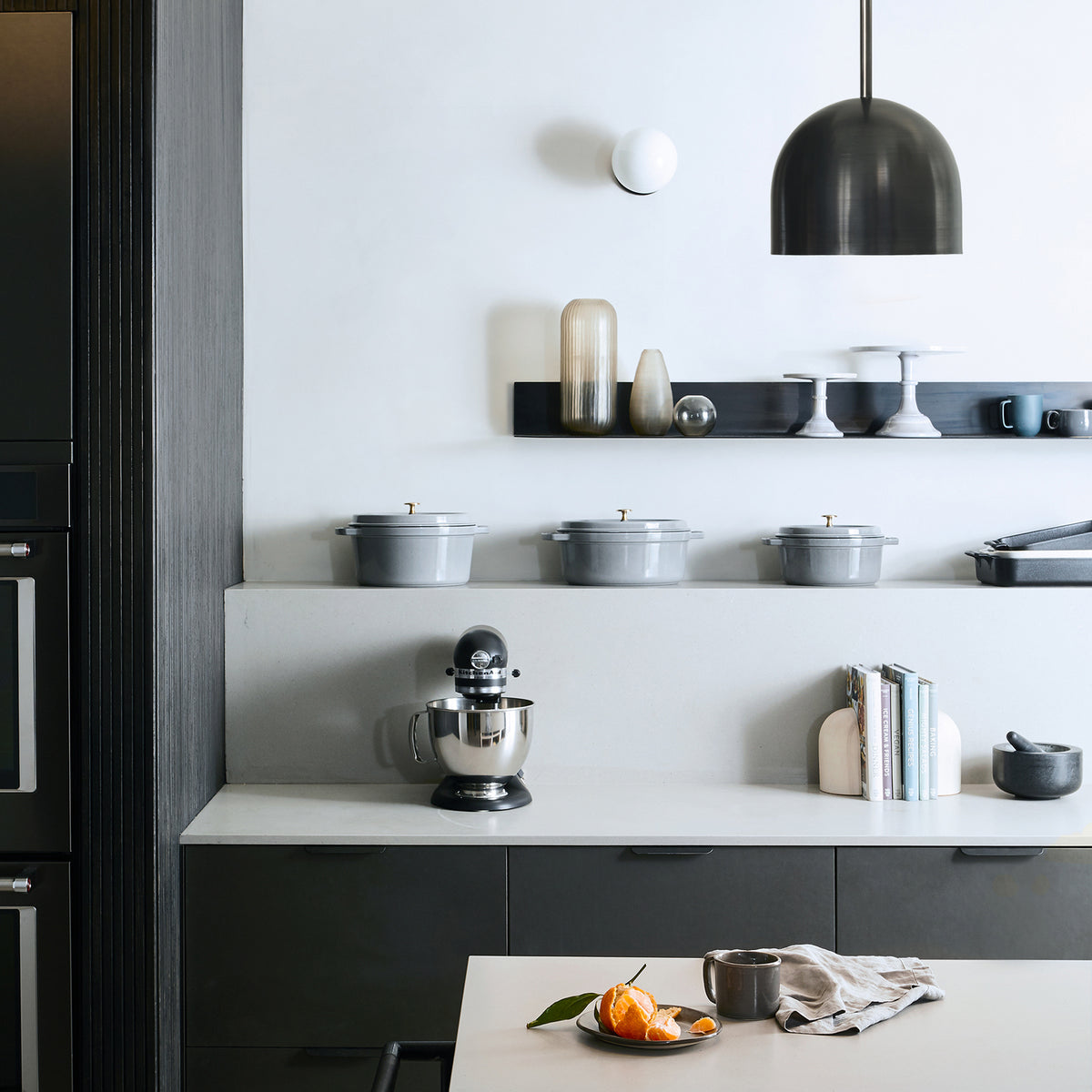 Amélie Rod 8" shown in Graphite Patina.   Interior Design by Brad Sherman of Float Studio. Photo by Rocky Luten