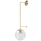 Ramona 10" shown in Brass with a Clear 10" globe