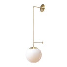Ramona 10" shown in Brass with an Opal 10" globe