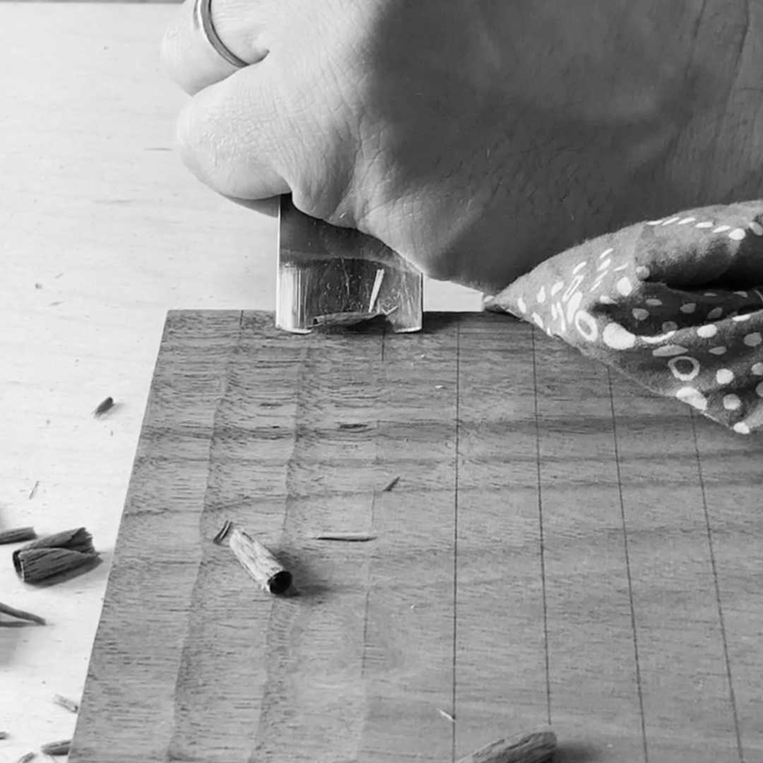Every Ode Sconce is hand-carved one at a time in Portland, Oregon